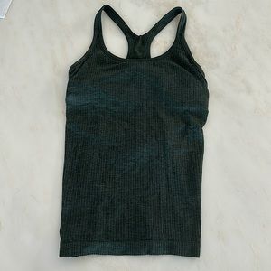 Lululemon Ebb to Street Tank Top in Smoked Spruce, size 6. Perfect condition.